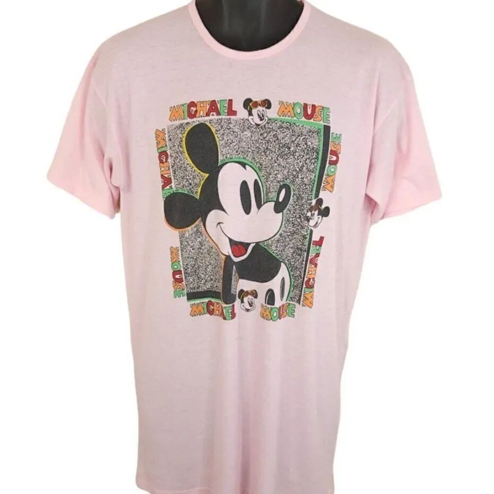 Mickey Michael Mouse T Shirt Vintage 80s Sleep Tee Walt Disney Mens Size Medium